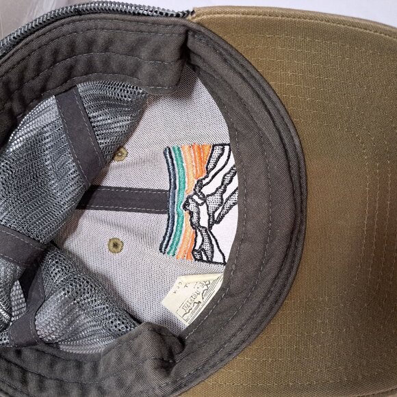 Patagonia Trucker Hat Snapback Cap Tan/Gray Mesh Adjust Embroidered Logo - Picture 8 of 12